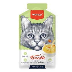 Wanpy Balkabağı Tavuk Havuçlu Etli Kedi Çorbası 50 gr - Wanpy