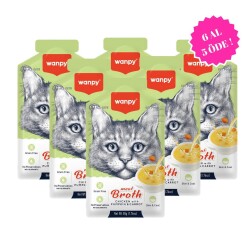 Wanpy Balkabağı Tavuk Havuçlu Etli Kedi Çorbası 50 gr (6 AL 5 ÖDE) - Wanpy