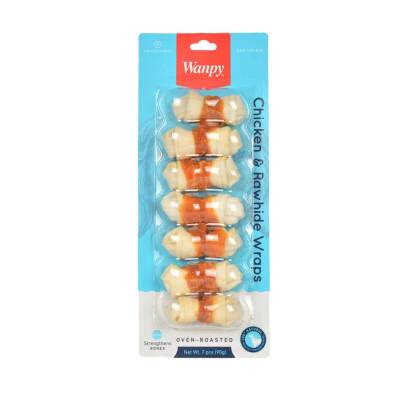 Wanpy Deri Üzerine Tavuk Sarılı Köpek Ödülü 90 gr 7'li - 1