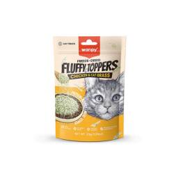 Wanpy Fluffy Topper Dondurularak Kurutulmuş Tavuklu ve Kedi Otlu Kedi Ödül Maması 30 Gr - Wanpy