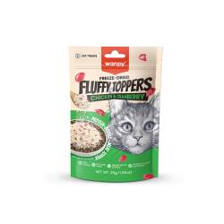 Wanpy Fluffy Topper Dondurularak Kurutulmuş Tavuklu ve Kızılcıklı Kedi Ödül Maması 30 Gr - Wanpy