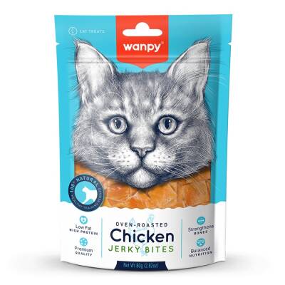 Wanpy Gerçek Tavuk Etli Yumuşak Kedi Ödülü 80 Gr - 1