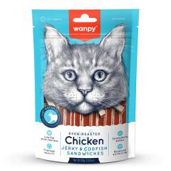 Wanpy Gerçek Tavuk Morina Balıklı Yumuşak Kedi Ödülü 80 Gr - Wanpy