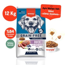 Wanpy Ördekli Tahılsız Yetişkin Köpek Maması 12 kg - Wanpy