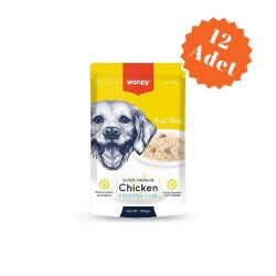 Wanpy Pouch Tavuk ve Ciğerli Yetişkin Köpek Konservesi 100 Gr x 12 Adet - Wanpy