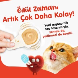 Wanpy Somonlu Kaşık Krema Kedi Ödül Maması 10x16 gr - 4