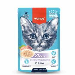 Wanpy Stew Gravy Pouch Tavuklu ve Ördekli Yavru Yaş Kedi Maması 70 gr - Wanpy