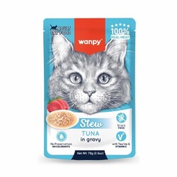 Wanpy Stew Gravy Pocuh Ton Balıklı Yetişkin Yaş Kedi Maması 70 gr - Wanpy