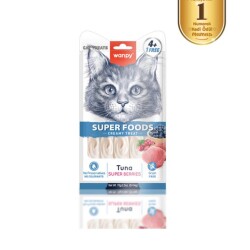 Wanpy Superfood Ton Balıklı, Yaban Mersini & Kızılcıklı Krema Kedi Ödülü 5×14 Gr - Wanpy