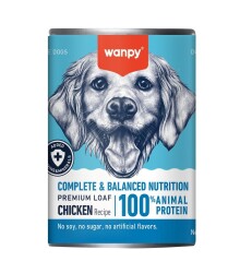 Wanpy Tavuk Etli Tahılsız Yetişkin Köpek Konservesi 375 gr - Wanpy