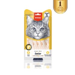 Wanpy Tavuklu & Ciğerli 7+ Yaş Kedi Krema Ödülü 5×14 Gr - Wanpy