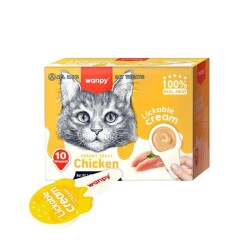 Wanpy Tavuklu Kaşık Krema Kedi Ödül Maması 10x16 gr - Wanpy