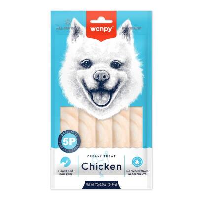 Wanpy Tavuklu Sıvı Krema Köpek Ödülü 5 X 14 gr - 1