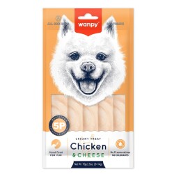 Wanpy Tavuklu ve Peynirli Sıvı Krema Köpek Ödülü 5 X 14 gr - Wanpy