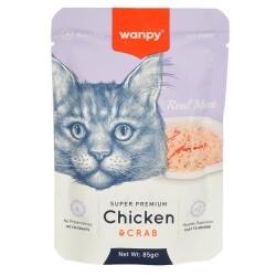 Wanpy Pouch Tavuklu Yengeçli Kedi Konservesi 85 gr - Wanpy