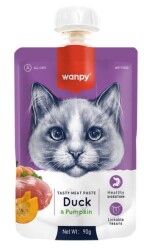 Wanpy Taze Ördekli ve Bal Kabaklı Kedi Et Ezmesi 90 gr - Wanpy