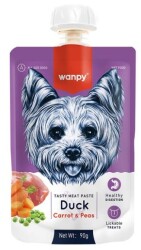 Wanpy Taze Ördekli ve Havuçlu Köpek Et Ezmesi 90 gr (4 AL 3 ÖDE) - Wanpy
