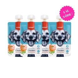 Wanpy Taze Tavuklu ve Havuçlu Köpek Et Ezmesi 90 gr (4 AL 3 ÖDE) - Wanpy
