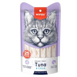 Wanpy Ton Balıklı ve Yengeçli Sıvı Krema Kedi Ödülü 14 grx25 Adet - Wanpy