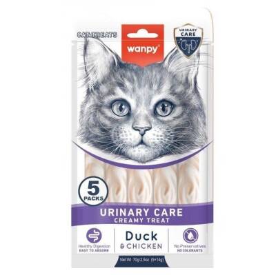Wanpy Urinary Care Ördekli ve Tavuklu Sıvı Krema Kedi Ödülü 5x14 Gr - 1