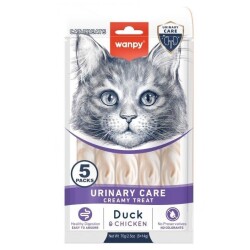 Wanpy Urinary Care Ördekli ve Tavuklu Sıvı Krema Kedi Ödülü 5x14 Gr - Wanpy