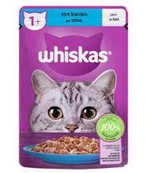 Whiskas Pouch Jöle İçinde Ton Balıklı Yetişkin Kedi Konservesi 85 gr 28 Adet - Whiskas