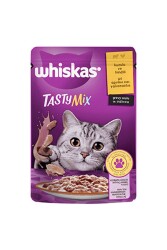 Whiskas Pouch Tasty Mix Sos İçinde Kuzulu ve Hindili Yetişkin Kedi Konservesi 85 gr - Whiskas