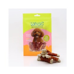 Wooc Kuzu Sargılı Kalsiyum Kemik Köpek Ödülü 75 Gr - Wooc